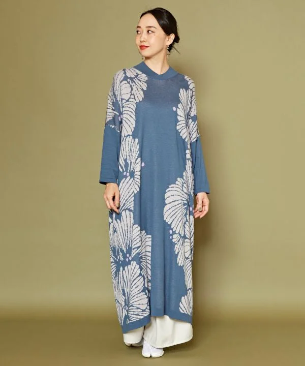 Casual maxi dresses for office-GINNAN - Long Knitted Dress