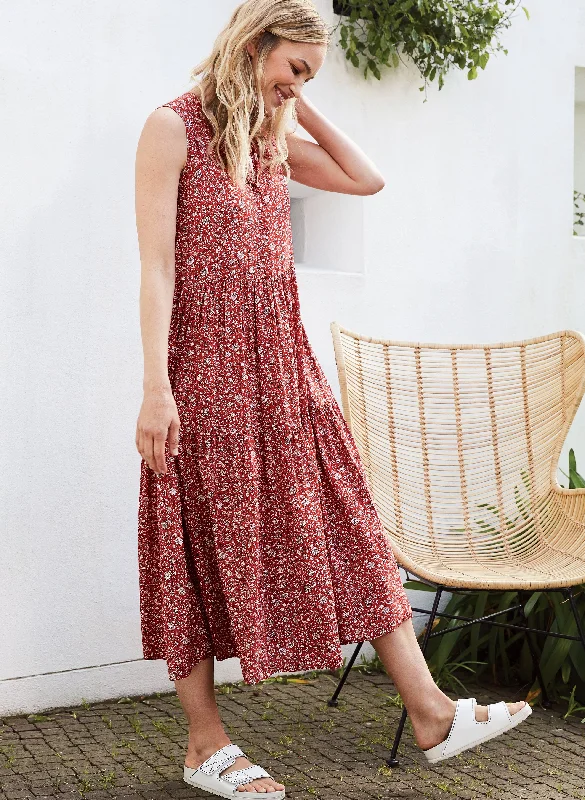 Plus size floral print maxi dresses-Calista Long Dress with Lenzing™ Ecovero™