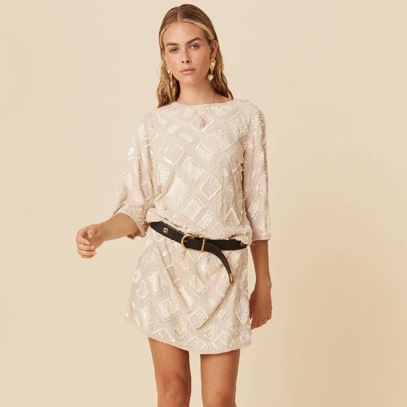 mini dresses-casual elegance for allLight of Moon Sequin Tunic Dress